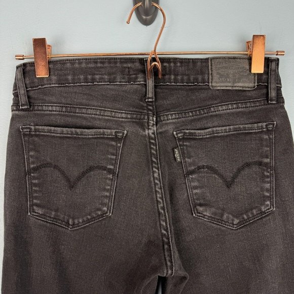 Levi's Womens 711 Skinny Black Denim Jeans Stretch Cotton Blend Size 26 - Picture 4 of 7